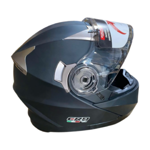 Motorsiklet Kask Siyah Çene Açılır Model